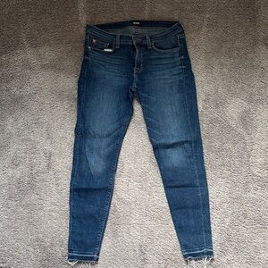 Women’s Hudson Krista Raw Hem Ankle Skinny Jeans Dark Blue